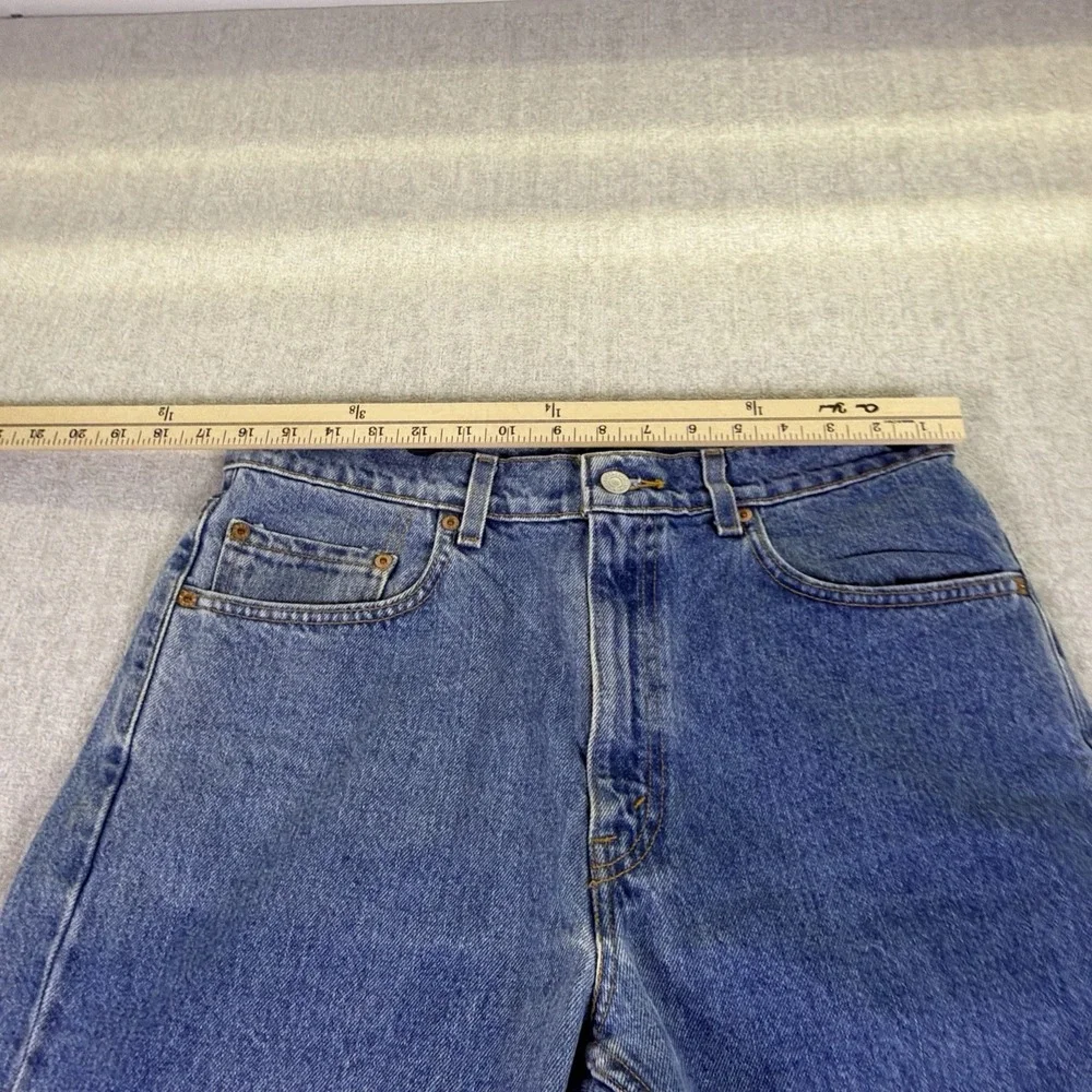 VTG‎ Levis Jeans Men 34 x 30 Straight Leg Medium Wash Red bat wing Made in USA